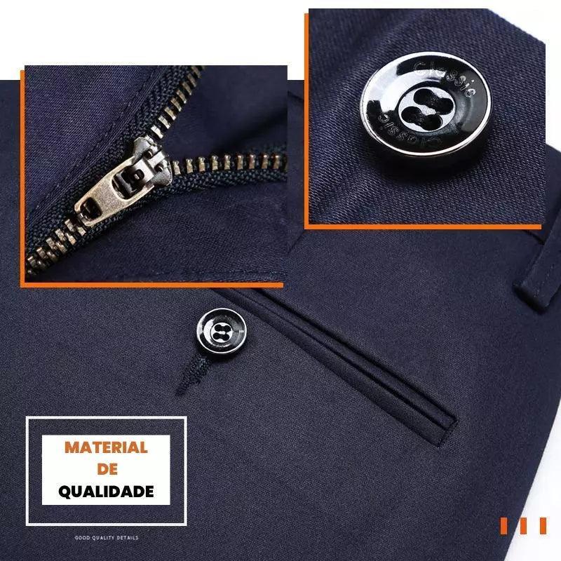 COMPRE 1 E LEVE 2 | Calça Social Clássica Alfaiataria Gentleman 2024 + Brinde Cinto Social Couro