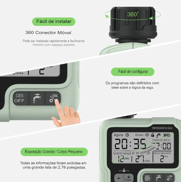 Temporizador de Água Inteligente para Jardim AquaTimer Pro
Temporizador de Água Inteligente para Jardim AquaTimer
Temporizador de Água Inteligente para Jardim
Temporizador de Água Inteligente
Temporizador de Água
Irrigador para Jardim
irrigador inteligente
Irrigador Automático
Irrigador
casa e jardim
Sistema de Irrigação
Ferramentas