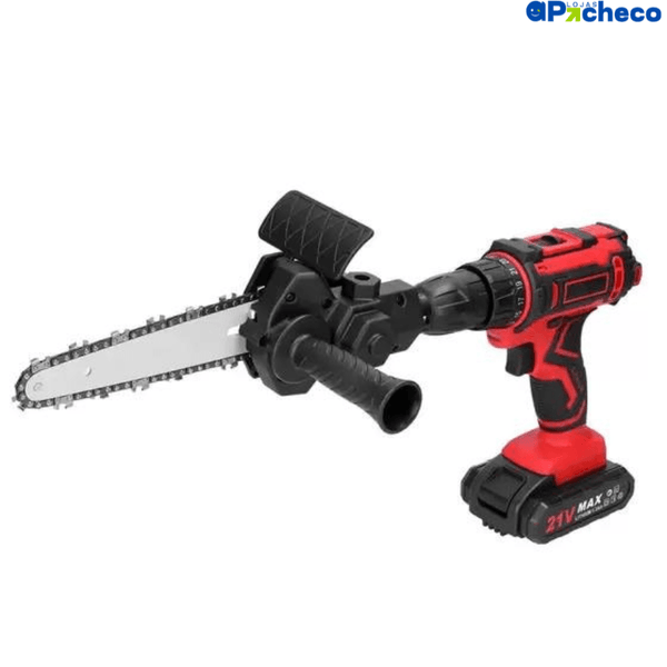 PowerDrill, Motosserra, Adaptador de Motosserra para Parafusadeira, Adaptador de Motosserra para Furadeira, Adaptador de Motosserra PowerDrill, Adaptador de Motosserra, Adaptador de Mini Motosserra, Ferramentas