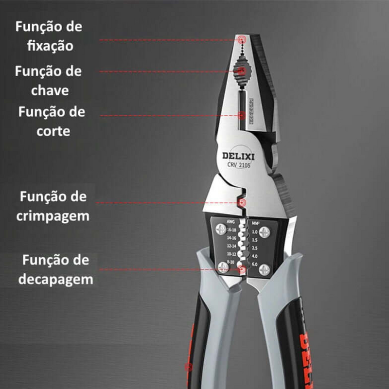 Alicate Universal Multifuncional Corta Tudo Pro™