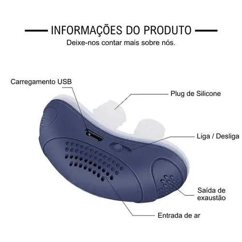 Anti Ronco Eletrônico Sem Fio Mini CPAP - LojasPacheco