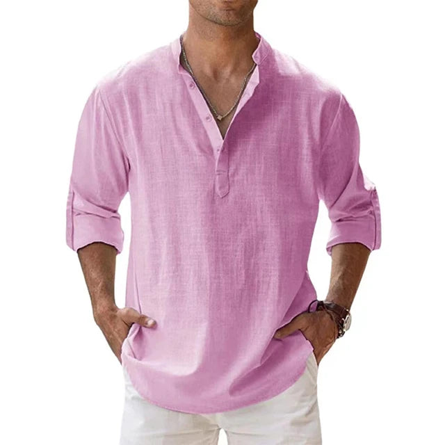 Camisa de Linho Masculina Premium - Conforto e Estilo