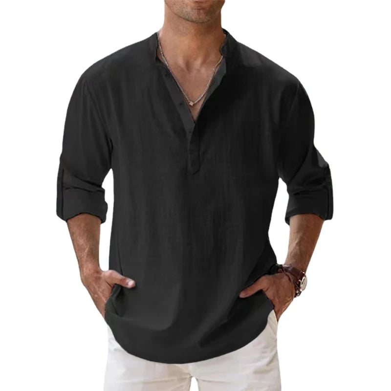 Camisa de Linho Masculina Premium - Conforto e Estilo