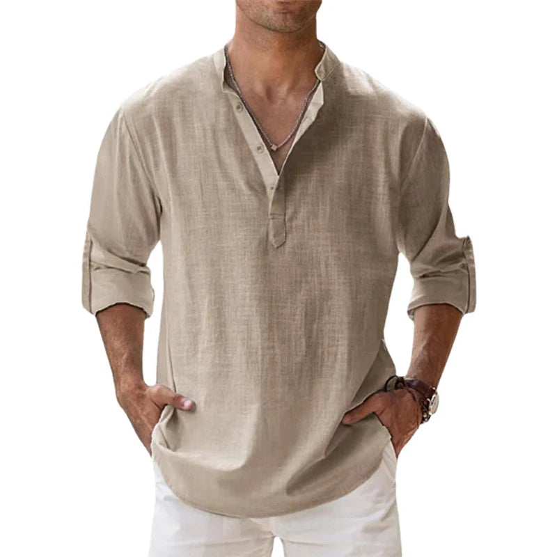 Camisa de Linho Masculina Premium - Conforto e Estilo