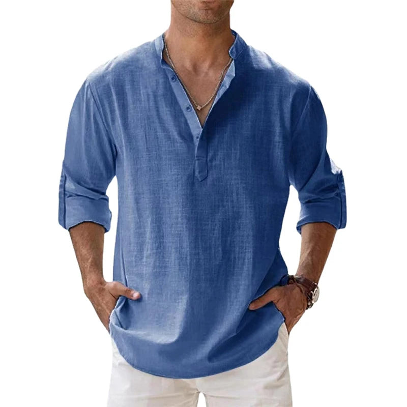 Camisa de Linho Masculina Premium - Conforto e Estilo