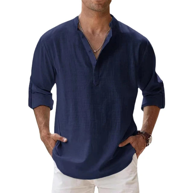 Camisa de Linho Masculina Premium - Conforto e Estilo