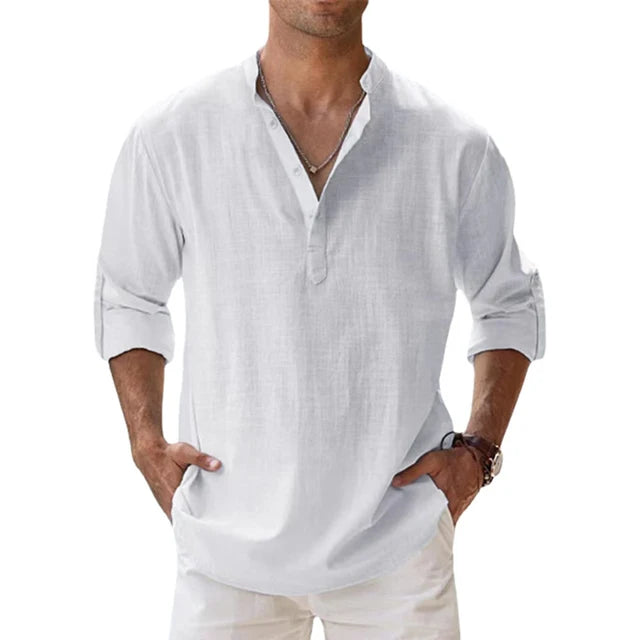 Camisa de Linho Masculina Premium - Conforto e Estilo