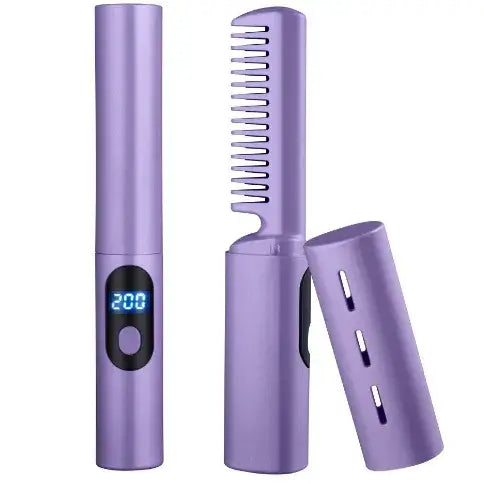 Escova de Cabelo Alisadora Anti Frizz Portátil