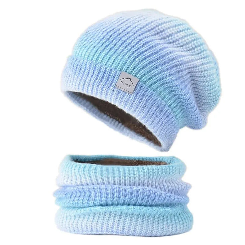 Gorro e Gola Degrade Forro Peluciado Kit Elegante