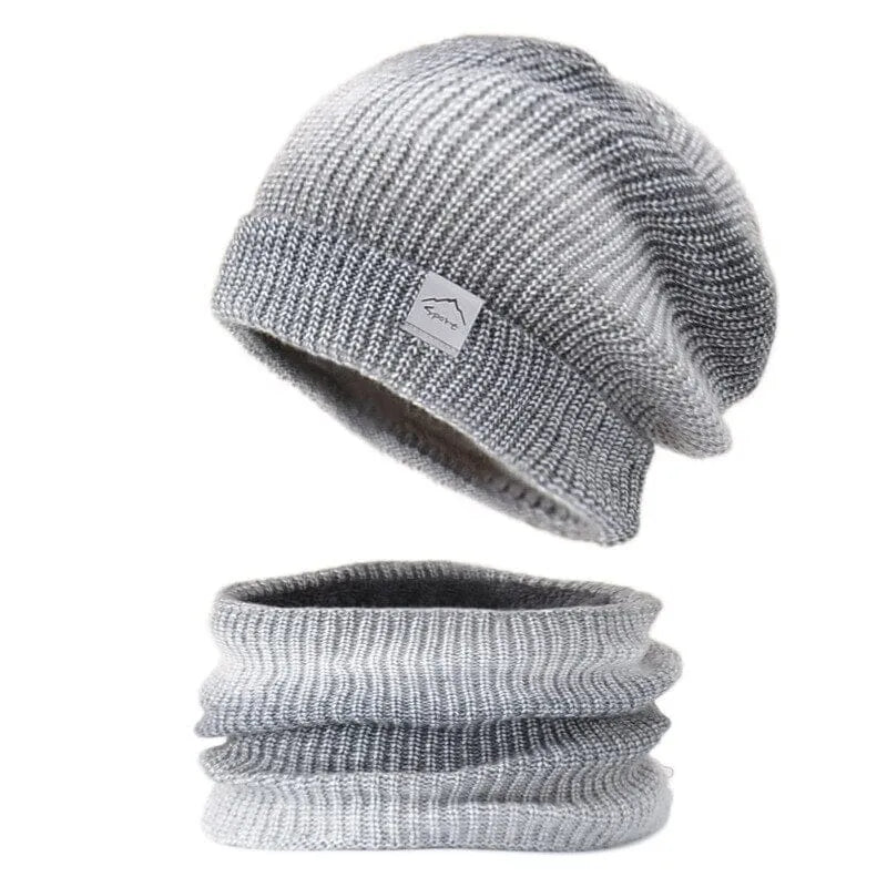 Gorro e Gola Degrade Forro Peluciado Kit Elegante