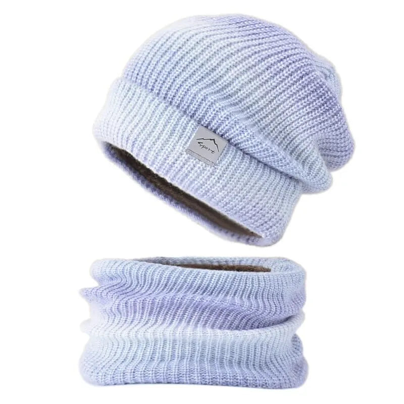 Gorro e Gola Degrade Forro Peluciado Kit Elegante