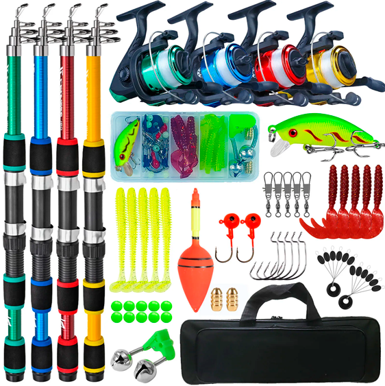 Kit Profissional de Pesca ProFish [MAIS DE 100 PEÇAS] - LojasPacheco