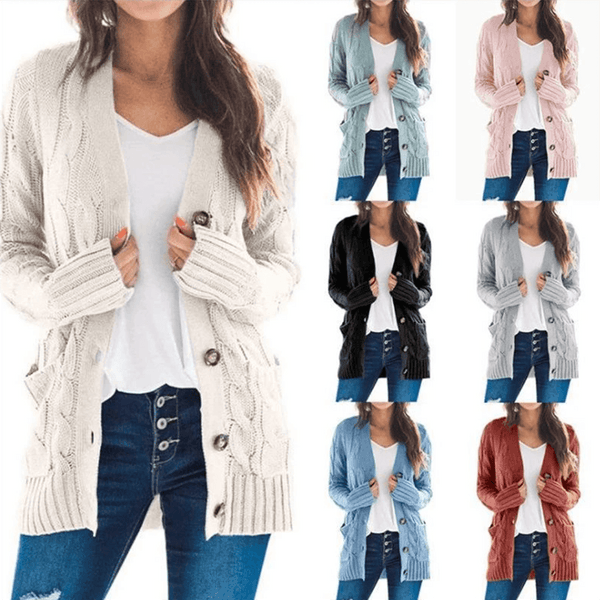 Cardigan Feminino de Tricô Confortável KnitElegance