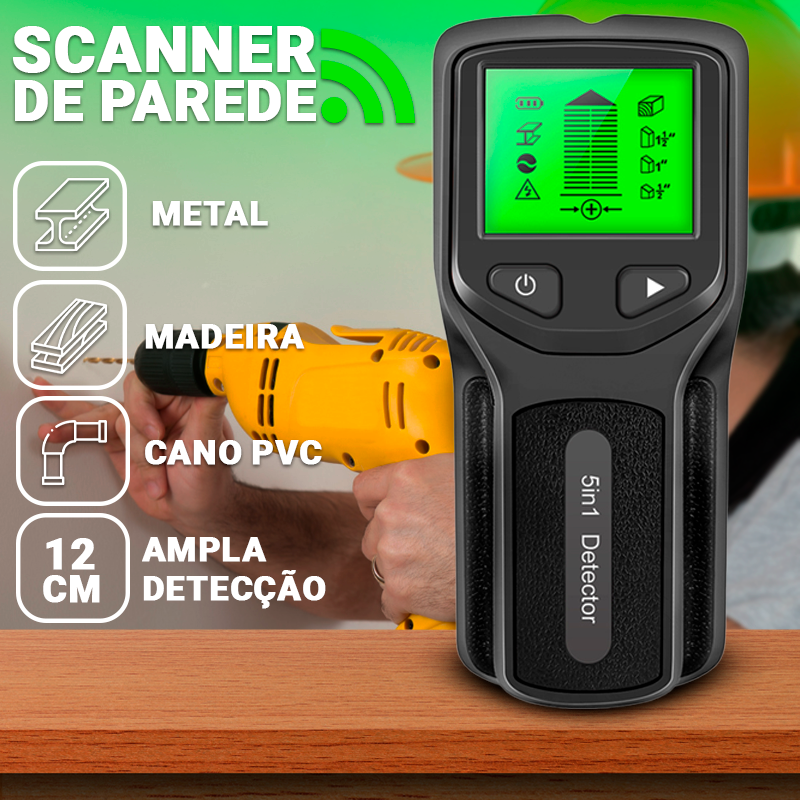 Scanner Profissional de Parede Para Metais Cano PVC Madeira e Fiação - LojasPacheco